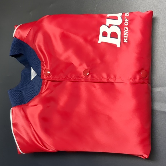 Vintage Budweiser Men's Varsity Snap Button Jacket. - Picture 10 of 10